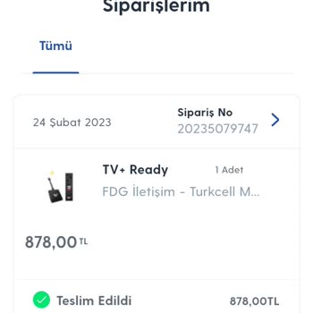 Turkcell Pasaj Turkcell TV Ready İade Sorunu.