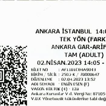 TCDD İşgüzarlığı İle Fark Ücreti Alınması