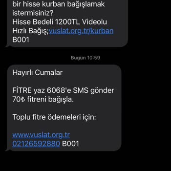 Vuslat Derneği Vuslat Gelen SMS