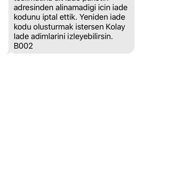 Trendyol Express Kargo İade Almıyor