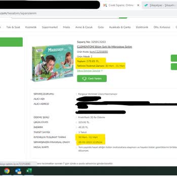 ÇiçekSepeti Teslim Edilmeyen Sipariş