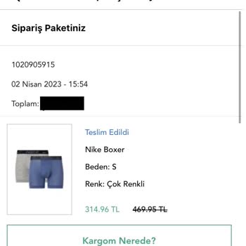 Boyner Eksik Ürün Gönderimi