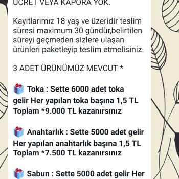 Silver Anchor Tekstil Evde Paketleme İşi