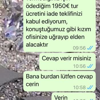 Bakbitatil.com 1950 Euro'luk İptal Olan Turun 2 Aydır Para İadesi Yapılmadı!