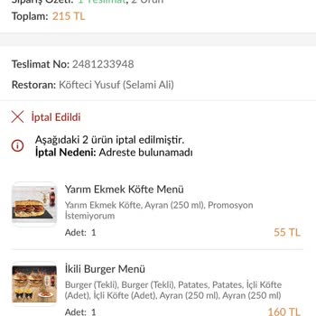 Köfteci Yusuf Selami Ali Şubesi Ve Trendyol Basitliği!