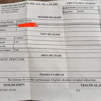 Casper Servisinin Hatasını Bana Yüklemesi