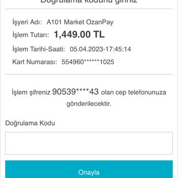 Param PARAM/TURK Elektronik Ankara A101 İsmiyle Kredi Kartımdan Para Çekti