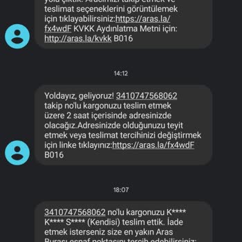 Aras Kargo Kargonun Başkasına Teslim Edilmesi
