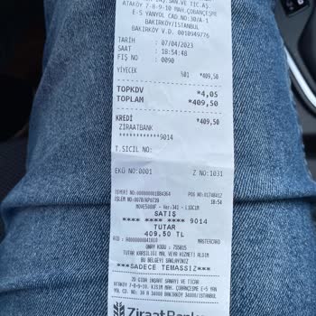 Baklavacı Mehmet Yıldırım Şirinevler Yenibosna Şubesi Ödeme Sorunu