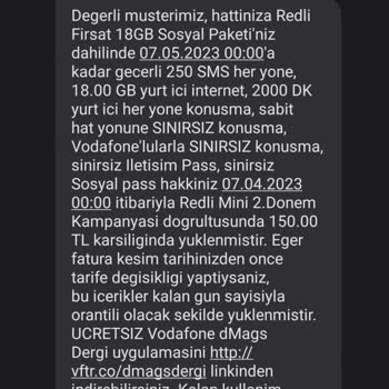 Vodafone 4 Gün Arayla Farklı Tarife Fiyatı Tutarsızlığı