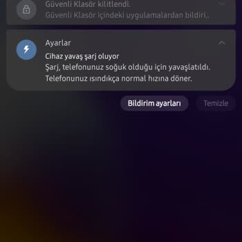 Samsung Telefon Telefon Soğuk Ve Yavaş Şarj Uyarısı Veriyor.