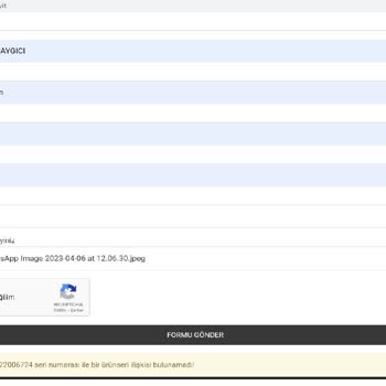 Homend Çay Makinesi Ürün Kayıt Sorunu
