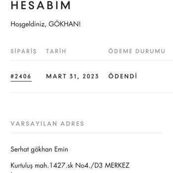 incigul.com Siparişimi Aldılar Parasını Ödedim