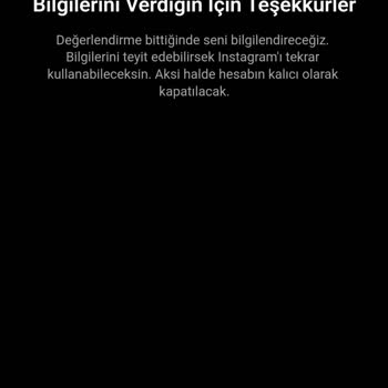 Instagram Hesabımın Kapatılması