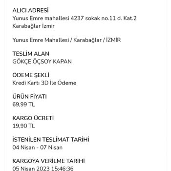 ÇiçekSepeti Sipariş Ettiğim Özel Resimlerin Olduğu Hediyeyi Başkasına Teslim Etti.