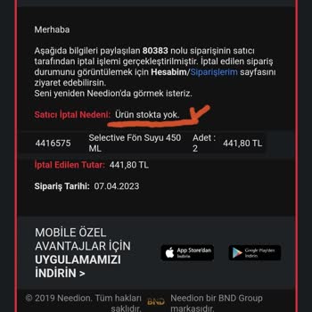 Needion Stokta Kalmadı Yalanı