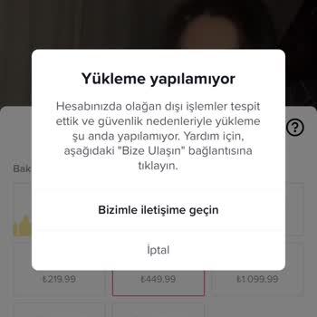 TikTok'ta Jeton Yüklemesi Yapamıyorum