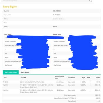Vivense Eksik Gönderilen Paket Sebebiyle Eksik Kurulum