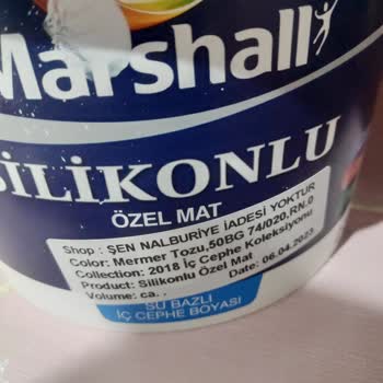 Marshall Mermer Tozu Boya Maviye Yakın