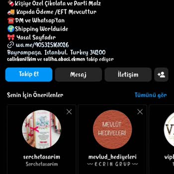 Dökme Çikolata (Instagram: dokmecikolata) Müşteri Memnuniyeti Olmayan Sayfa "dokmecikolata"