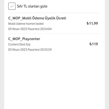Vodafone Bilgim Olmadan Play Center Aboneliğim Başlatılmış