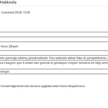 Nike Resmi İnternet Sitesinden Verilen Siparişin Gecikmesi