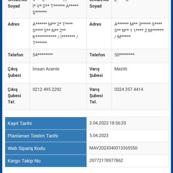 Sürat Kargo Eve Ulaştırılmayan Kargo