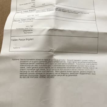 Sıfır Karaca Hatır Köz Arızalı Ürün Servis Mağduriyeti