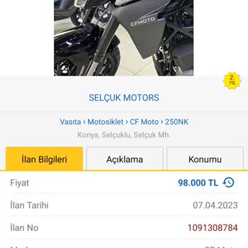 CFMOTO Yetkili Satış Bayilerinin Yaptığı Fahiş Fiyat