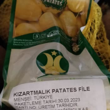 A101de Kızartmalık Diye Satılan Seyitoğulları Tohumculuk Marka Patates