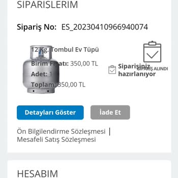 Aygaz Teslim Edilmeyen Tüp