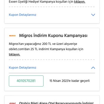 Obilet Firmasının Migros Money Kampanyası Hk.