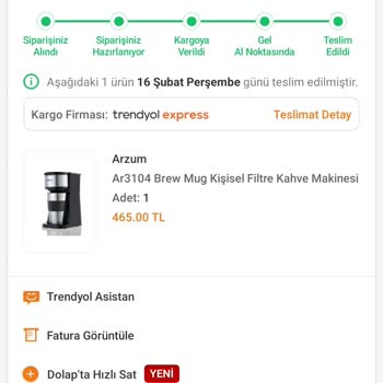 Arzum Brew Mug Bozuk