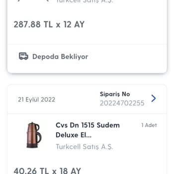 Turkcell Pasaj 25 Mart'ta Sipariş Verdiğim Siparişim Elime Ulaşmadı