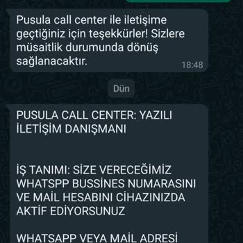 İşin Olsun Pusula Call Center Adı Altında Bilgi Toplama