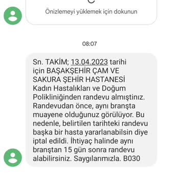 MHRS (Merkezi Hekim Randevu Sistemi) Başakşehir Çam Ve Sakura Şehir Hastanesinden Yapılan Hastane İşlemi Randevusu İptaliyle İlgili Şikayetim