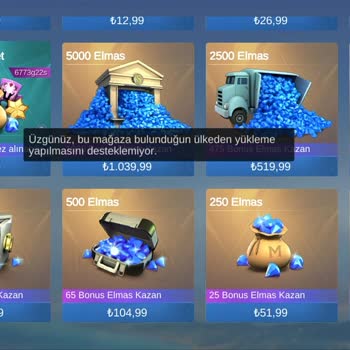 Mobil Legends Elmas Yükleyemiyorum
