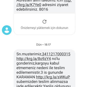 Aras Kargo Karaman Şubesi Paket İptali Sorunu