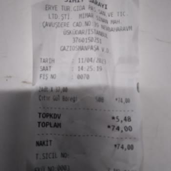 Simit Sarayı'ndaki Fiyat Uygulaması