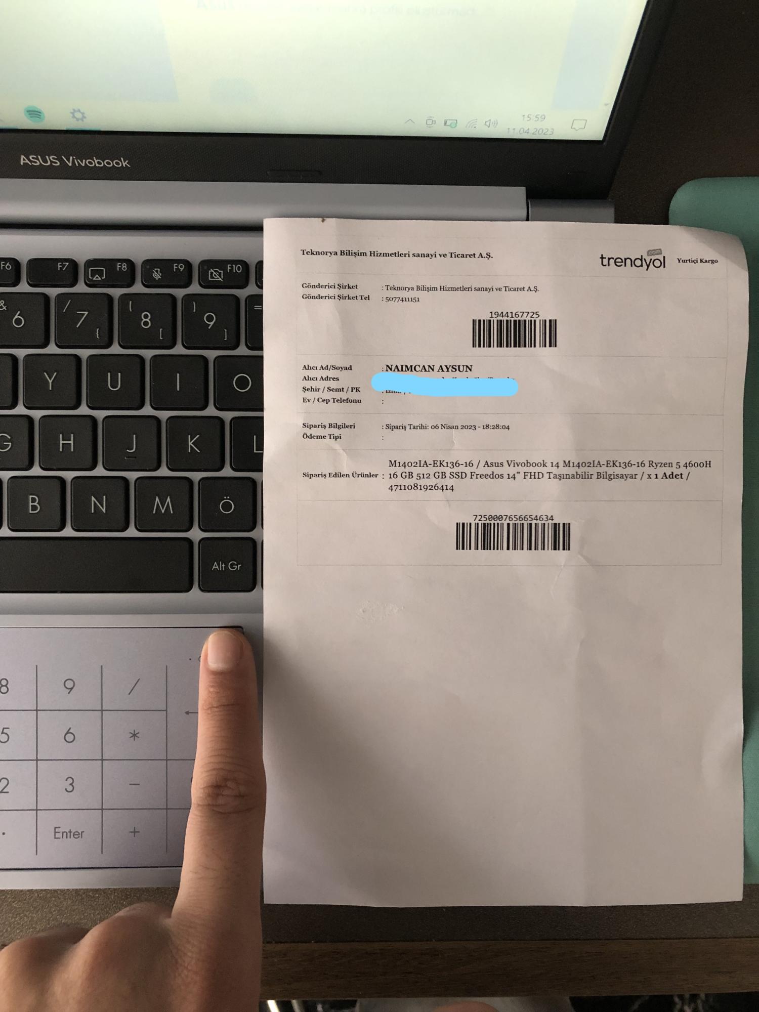 Asus VivoBook Numerik Touchpad Sorunu Şikayetvar