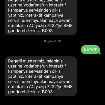 Vodafone - İnteraktif Kampanya Servisi