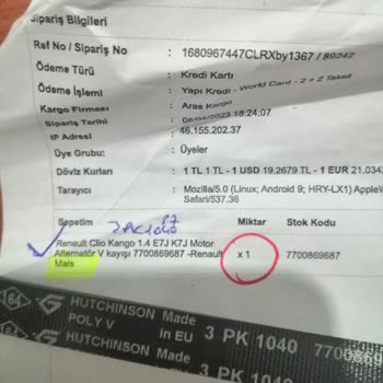 Akbay Renault Farklı Marka Ürün Gönderme