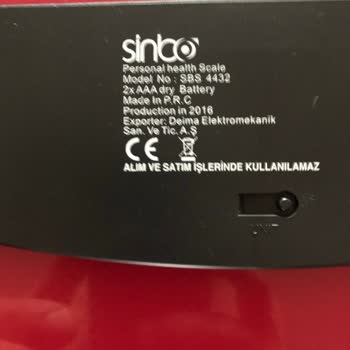 Sinbo Baskül İçin Servisten Tık Yok