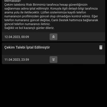 Betnano Sitesi Çekim Talebimi İptal Etti!