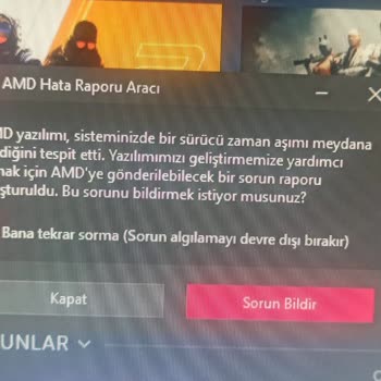 AMD Hazır Sistem Ekran Kararma Hatası Ekran Kartı Çöktü Hatası