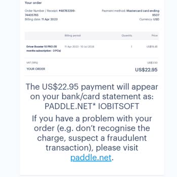 İobit Padle.com Satin Alma İşlemini İptal Etmek İstiyorum 22$ Ve 19$