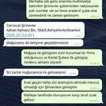 Carvocal Multimedya Ürün Ve Destek Sorunu
