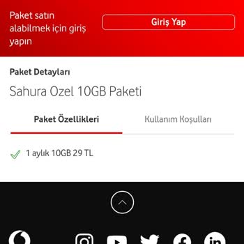 Vodafone Ek Paket Anlaşmazlığı