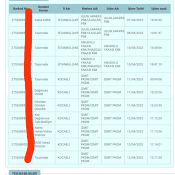 Kargomun PTT Şubesinde Bekletilmeden Direk İadeye Gitmesi