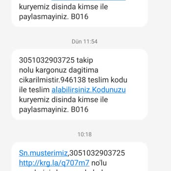 Aras Kargo Kargomu Bana Ulaştırmadan Geri İade Etti